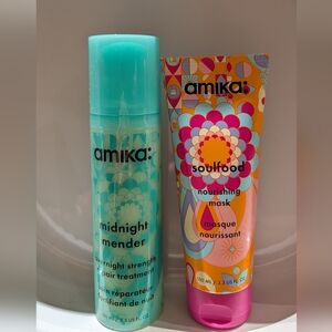 amika Midnight Mender and Soulfood Nourishing Mask Set